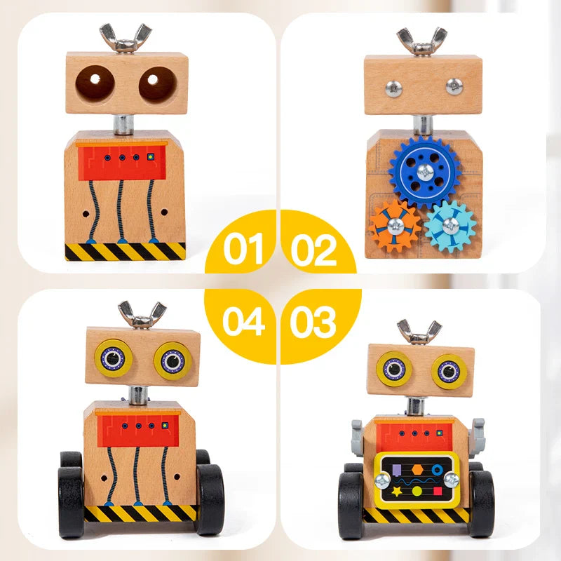 Woods™ - Construire et jouer - Robot de construction en bois
