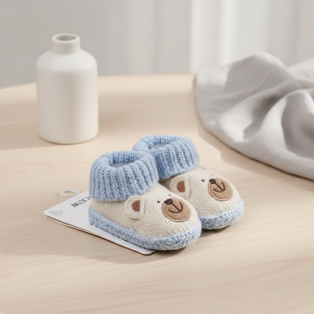 Mini Fashion – Chaussons tricotés pour bébé (3-6 mois)