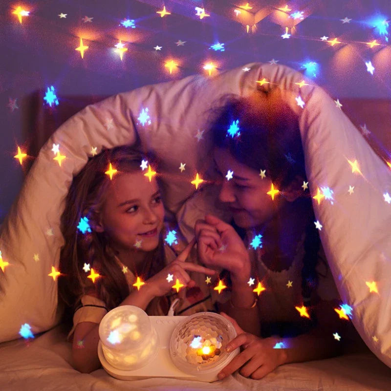 OceanGlow – Apaisante et magique – Lampe de nuit avec projection de ciel étoilé