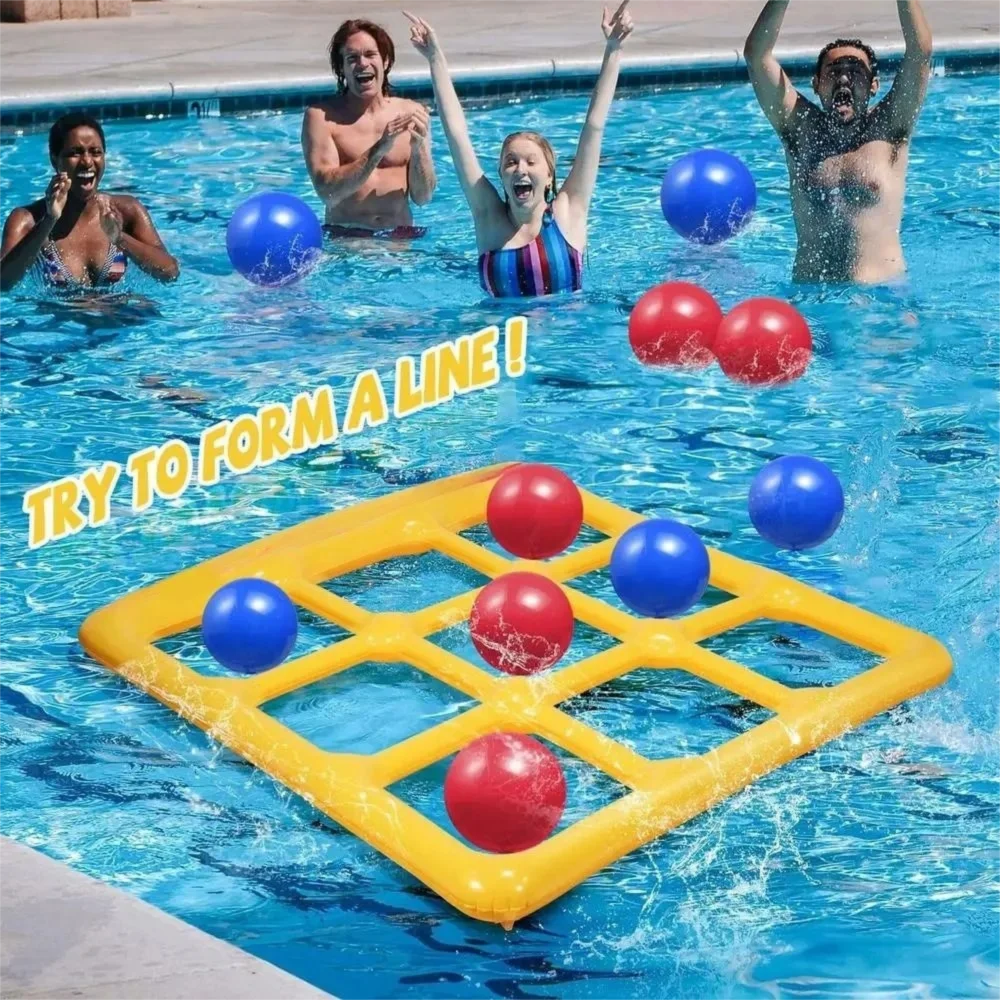 Pool Tic Tac Toe – Coloré et amusant - Jeu de piscine quatre en ligne
