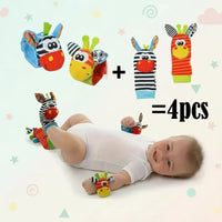 Thumbnail for Wrist Rattle and Socks – Motricité et jeu – Hochets pour bébés (lot de 4)
