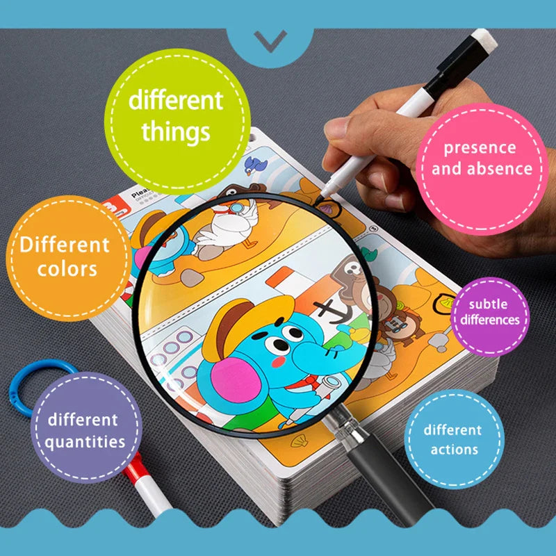 Spot the Difference Game – Concentration et apprentissage – Jeu de cartes