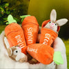 Personalized Bunny – Le cadeau de Pâques idéal - Lapin en peluche avec une carotte et son prénom