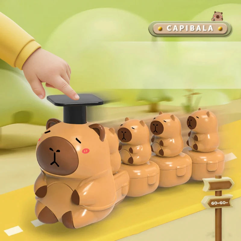 Capybara Train Toy – Ludique et mignon – Train bondé