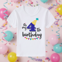 Thumbnail for Birthday Graphic Tee – Mignon et léger – T-shirt d'anniversaire pour enfant