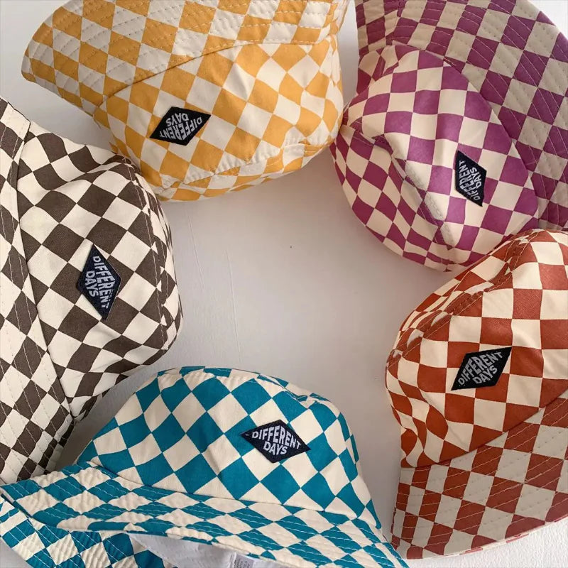 Bucket Hat – Mignon et protecteur – Bonnet pour enfant à carreaux