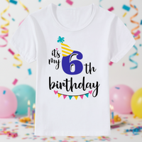 Thumbnail for Birthday Graphic Tee – Mignon et léger – T-shirt d'anniversaire pour enfant