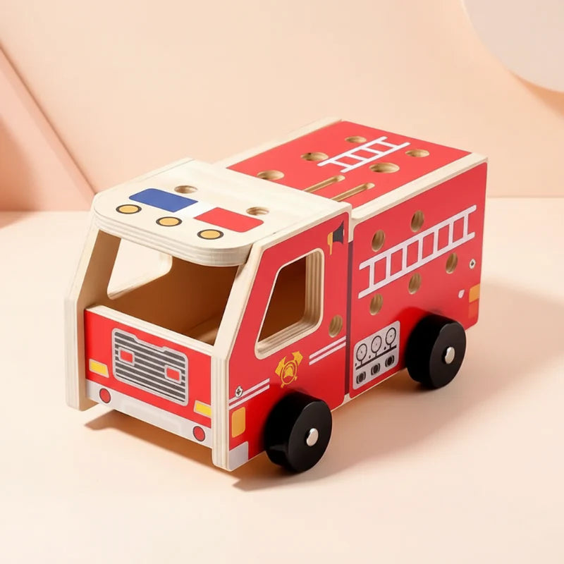 BuildRescue – Éducatif et créatif – Camion de pompiers en bois