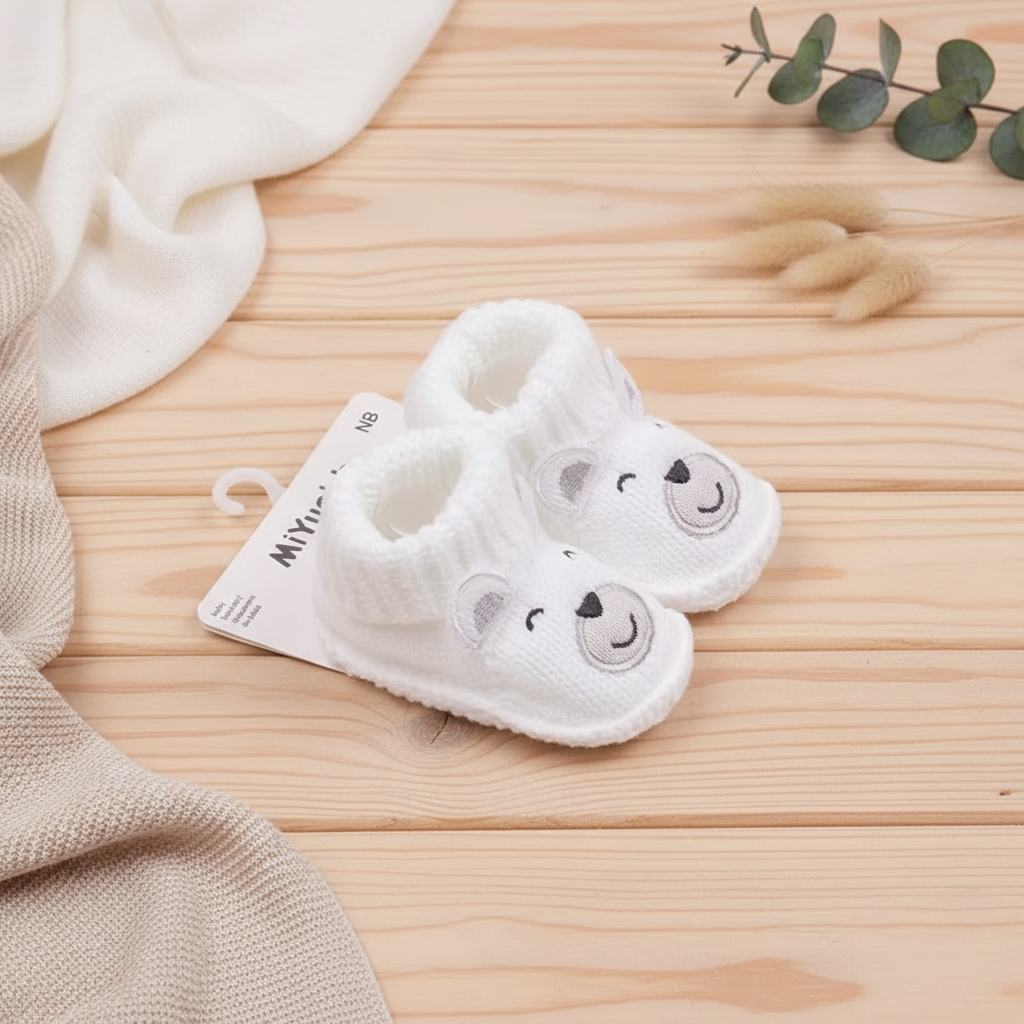 Mini Fashion – Chaussons tricotés pour bébé (3-6 mois)