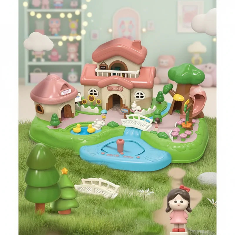 Magnetic Princess Castle – Créatif et magique – Ensemble de jeu « Maison de poupées magnétique »