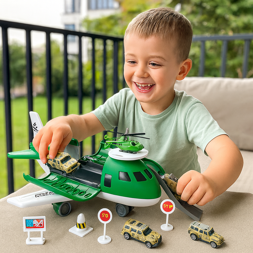 MiniAirBase – Interactif et éducatif – Set de jeu aéroport avec véhicules