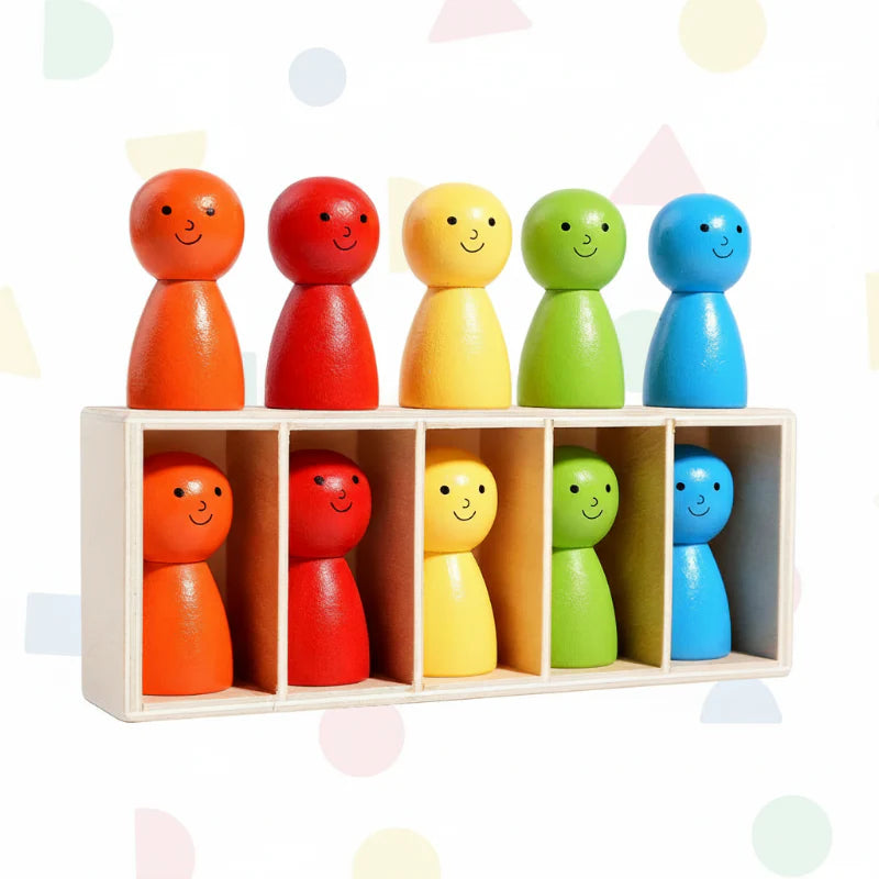 WoodenMatch – Intelligent et ludique – Jeu de couleurs Montessori