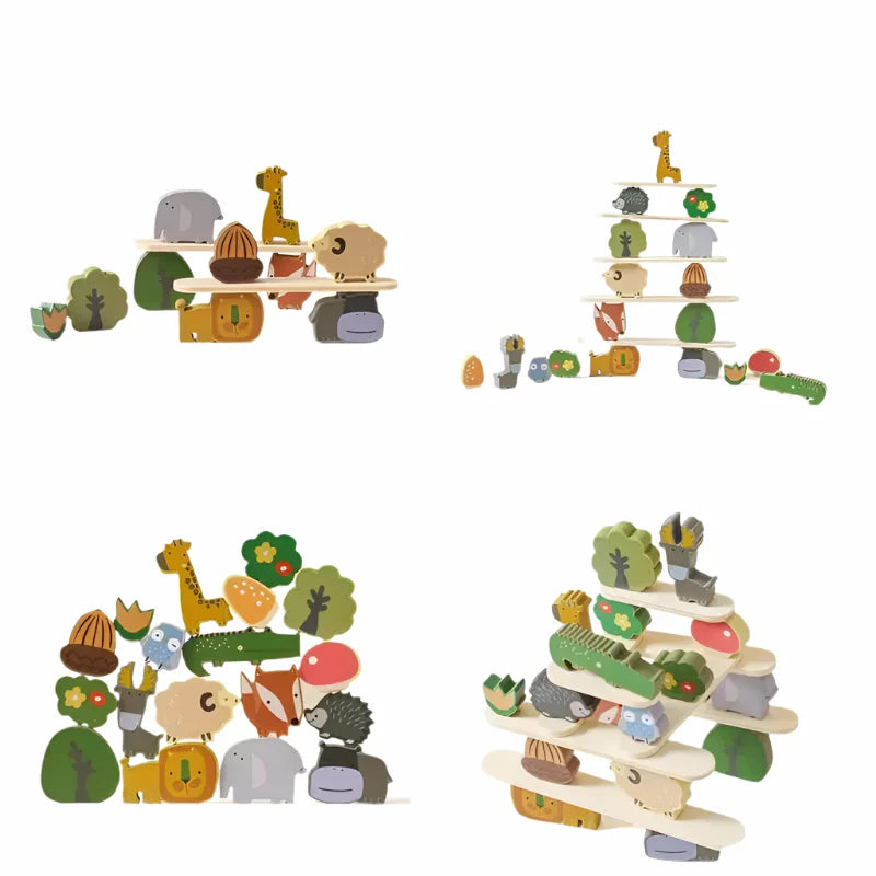 Animal Stackers™ - Empiler Slim - Animaux en bois Jouets à empiler