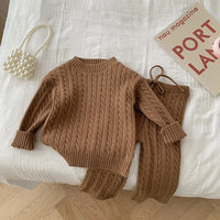 Thumbnail for Mini Fashion™ - Stylé et Tendance - Pull et pantalon en tricot pour enfant