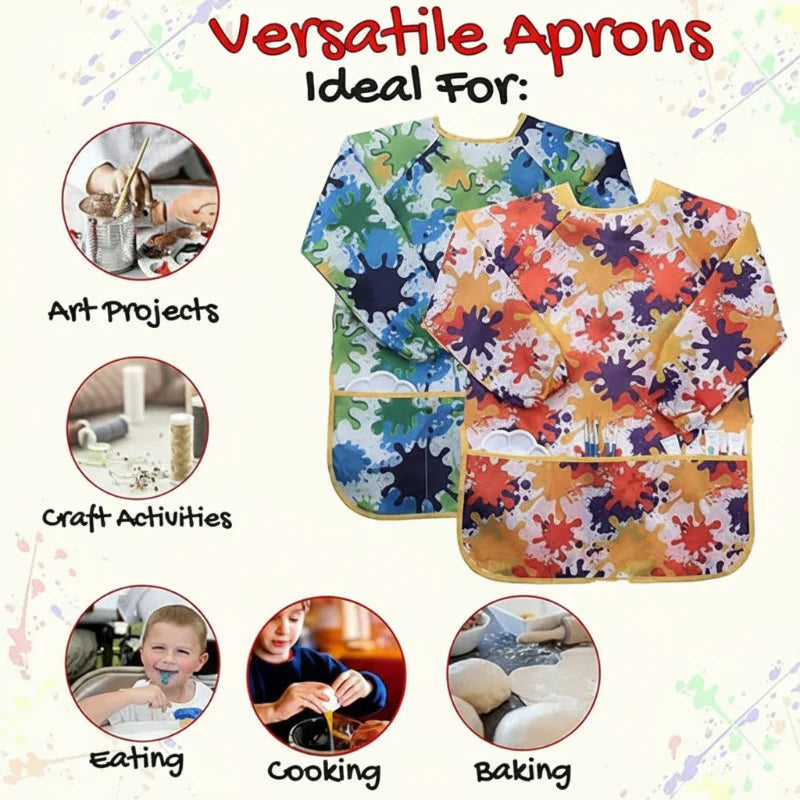 ArtEase – Coloré et imperméable – Tablier de peinture pour enfants
