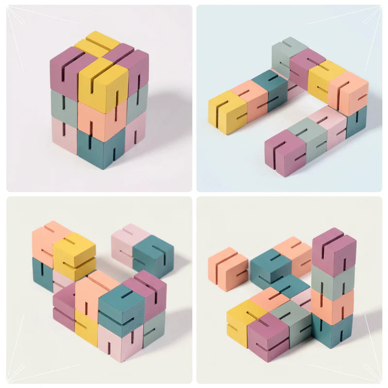 WoodCraft – Stimulant et éducatif – Puzzle en bois 3D à assembler