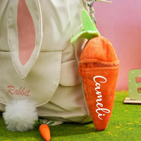 Thumbnail for Personalized Bunny – Le cadeau de Pâques idéal - Lapin en peluche avec une carotte et son prénom