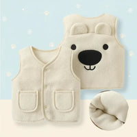 Thumbnail for Baby Bear Fleece Vest – Chaud et doux – Gilet « Kinder Beer »