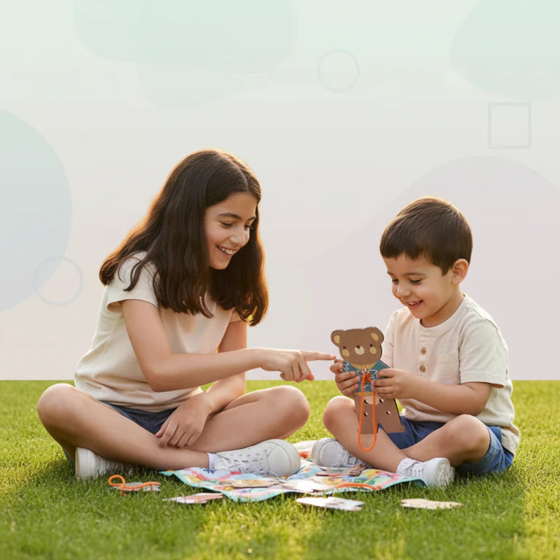 ThreadBear – Adorable et éducatif – Jouet à enfiler Montessori Ours