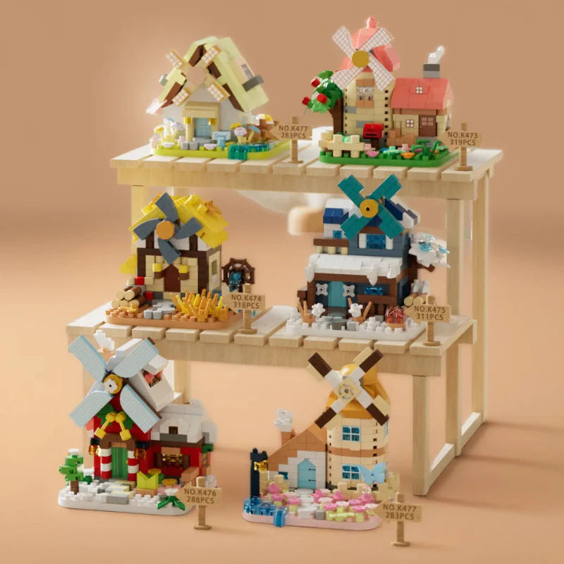 DIY Windmill Building Blocks – Créatif et stimulant – Kit de construction