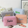 Striped Name Pouch – Personnalisée et élégante – Trousse à maquillage