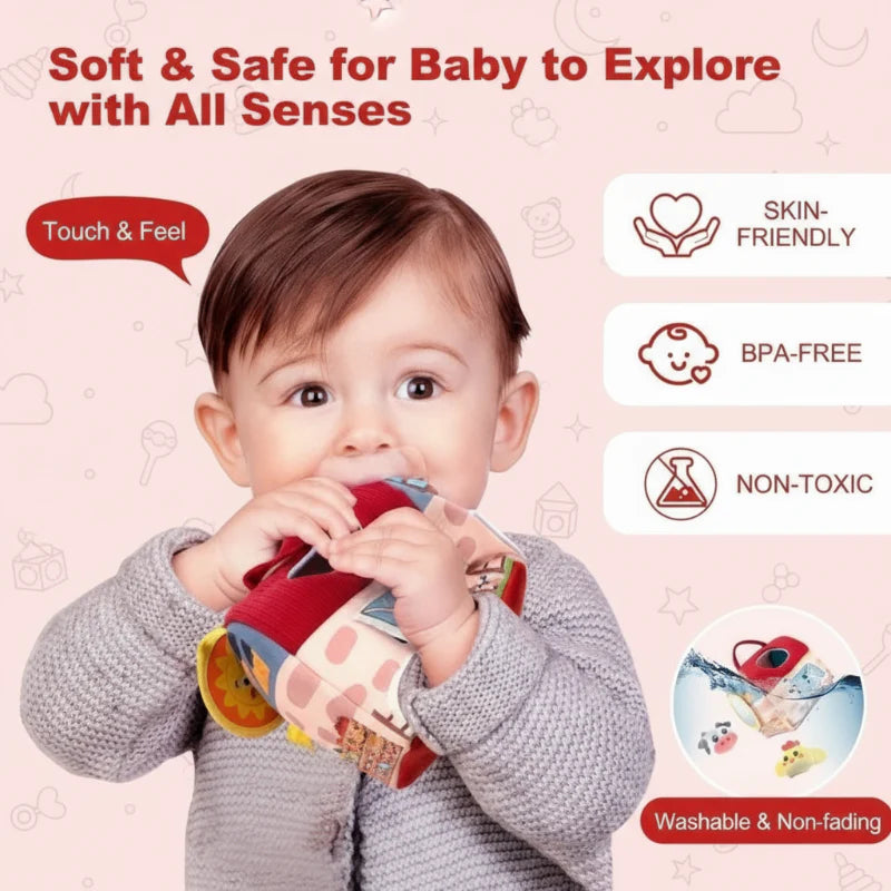 BabyBarn – Doux & Apprentissage – Ferme avec animaux en peluche