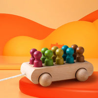 Thumbnail for Pop & Roll – Motricité et fantaisie – Ensemble de voitures de poupées en bois