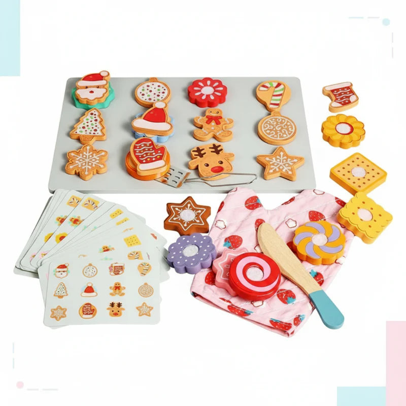 TinyKitchen – Créatif et ludique – Jeu de tri de biscuits en bois