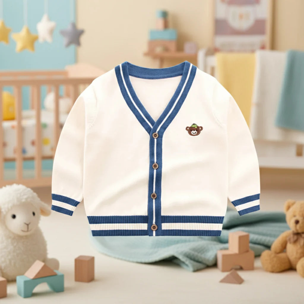 CozziWear – Chaud et tendance – Cardigan tricoté avec des oursons