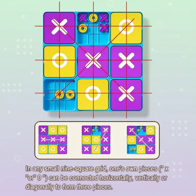 ThinkTac – Intelligent et stimulant – Tic-Tac-Toe Casse-tête (Morpion)