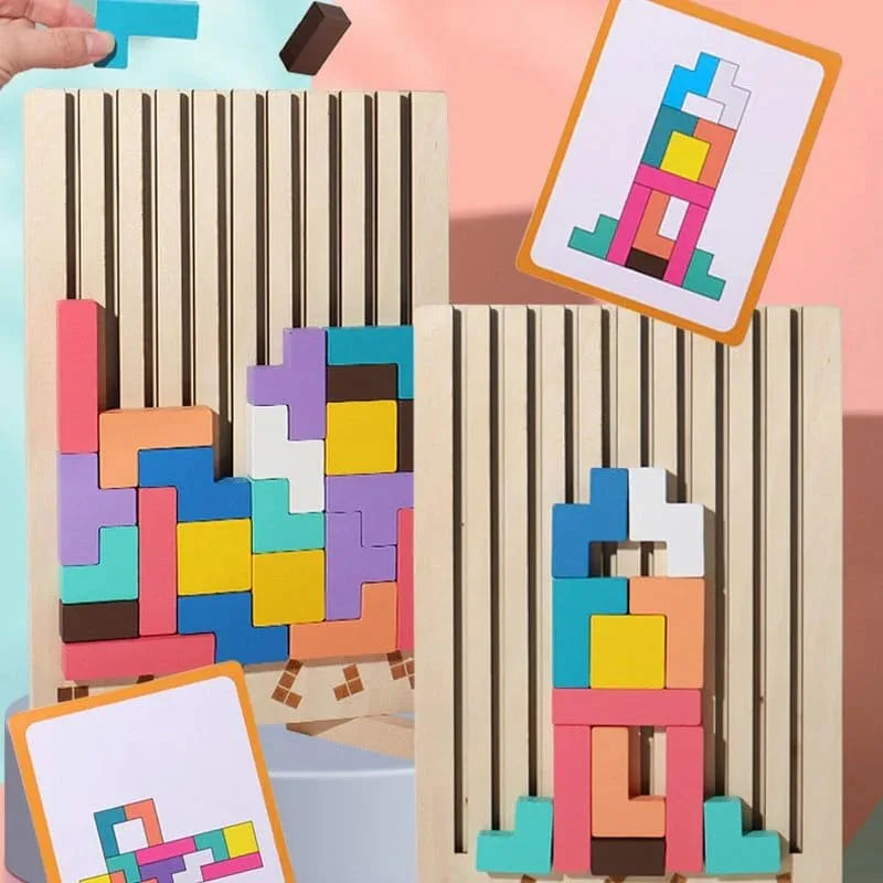 Puzzle Totem™ – Penser et construire – Jeu de puzzle en bois