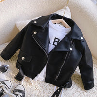 Thumbnail for Girls Leather Jacket – Tendance et élégant – Veste en cuir pour enfant