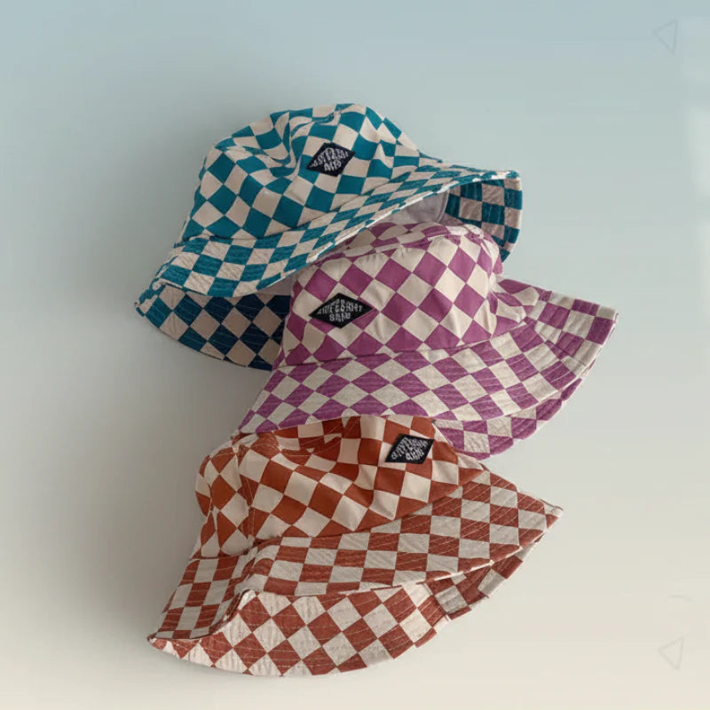 Bucket Hat – Mignon et protecteur – Bonnet pour enfant à carreaux