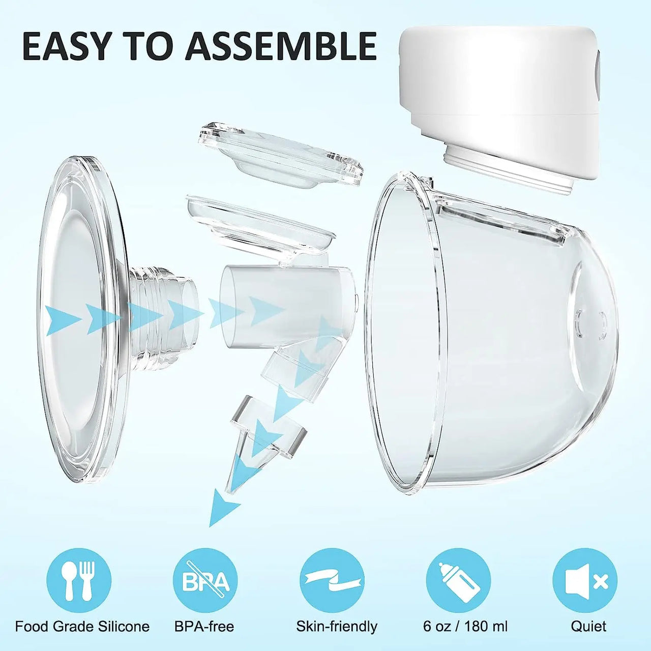 MammaFlow – Sans fil et discret - Tire-lait électrique mains libres