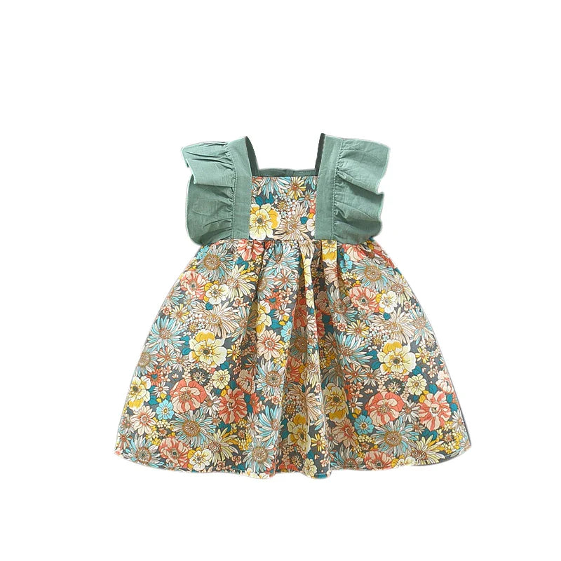 Mini Fashion™ - Motif fleuri adorable - Robe pour fille avec chapeau