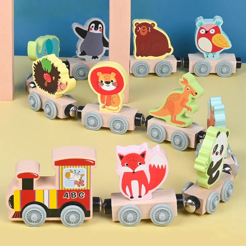 MagniZoo – Adorable & Bois – Petit train magnétique avec animaux