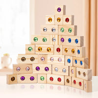 Thumbnail for Rainbow Gem Stacking Blocks – Créatif et éducatif – Jeu de blocs empilables en bois