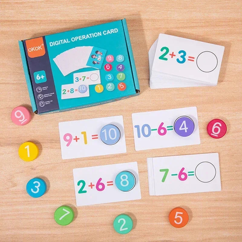 Math Tokens™ - Compter et résoudre - Cartes d'arithmétique Enfants