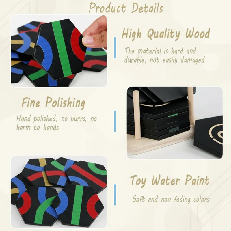 LogicStack – Intelligent et éducatif – Jeu de tri des formes et des chiffres