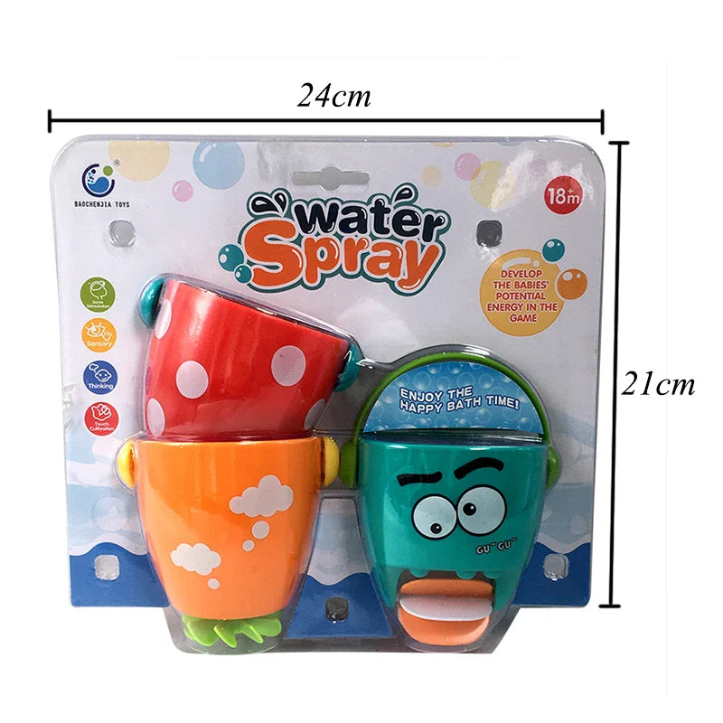 BathCups – Pratique et amusant – Jouets de bain en forme de petits seaux