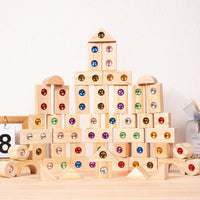Thumbnail for Rainbow Gem Stacking Blocks – Créatif et éducatif – Jeu de blocs empilables en bois