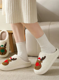 Thumbnail for Northern Lights Kids - Chaud et festif - Chaussons de Noël en peluche à motifs