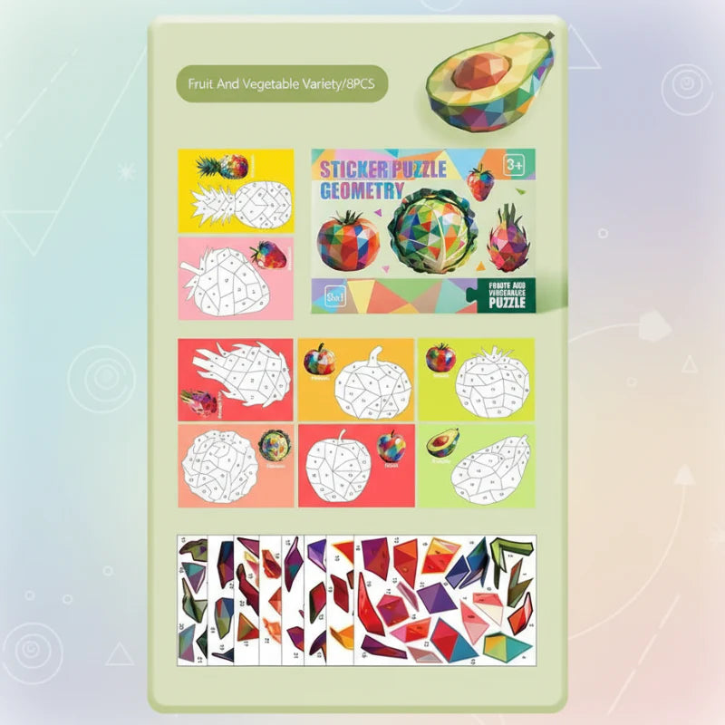 3D Sticker Puzzle – Créatif et éducatif – Puzzle géométrique en 3D