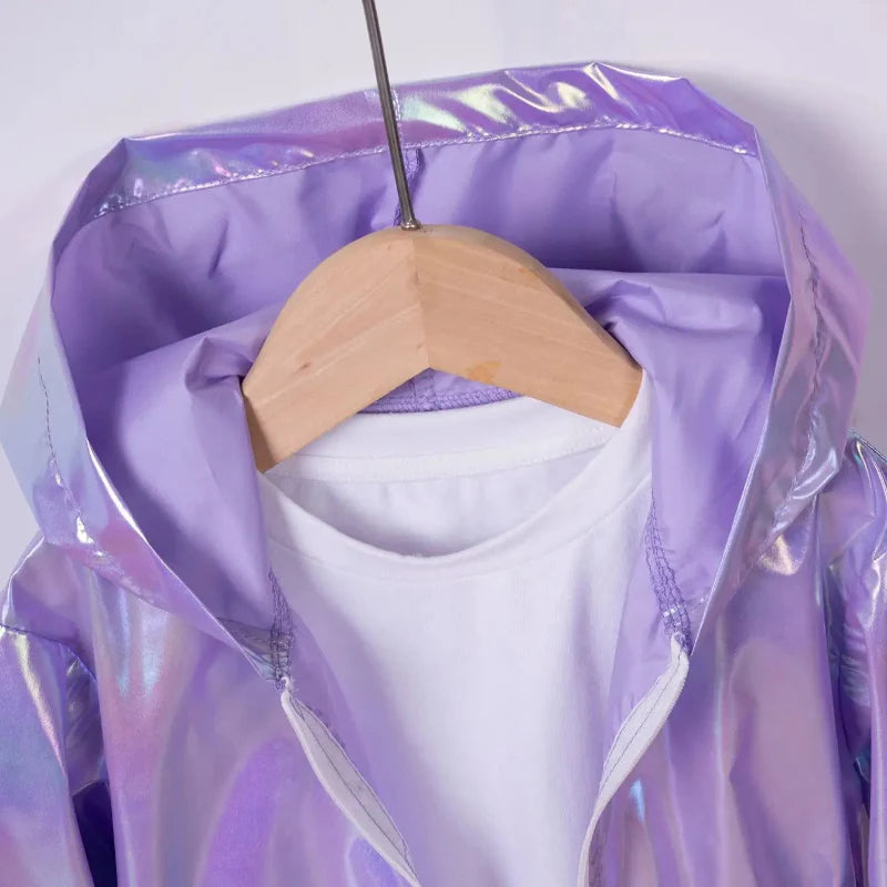 LumiBreeze – Brillant & Léger – Imperméable pour enfant avec capuche