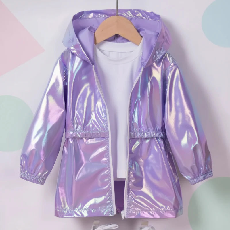 LumiBreeze – Brillant & Léger – Imperméable pour enfant avec capuche