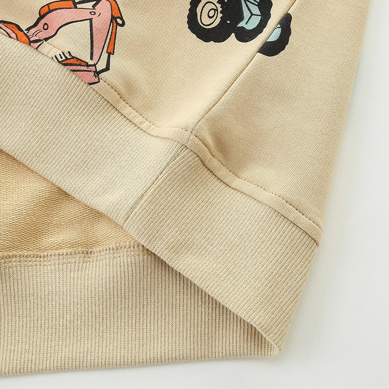 TruckTales – Doux et chaud - Pull avec des véhicules de construction colorés