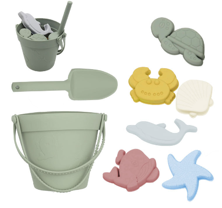 Silicone Beach Set™ - Seau de plage Aventure dans le sable - Kit de plage en silicone