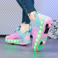 Thumbnail for Light-Up Skate Shoes – LED et confortables – Baskets lumineuses à lacets