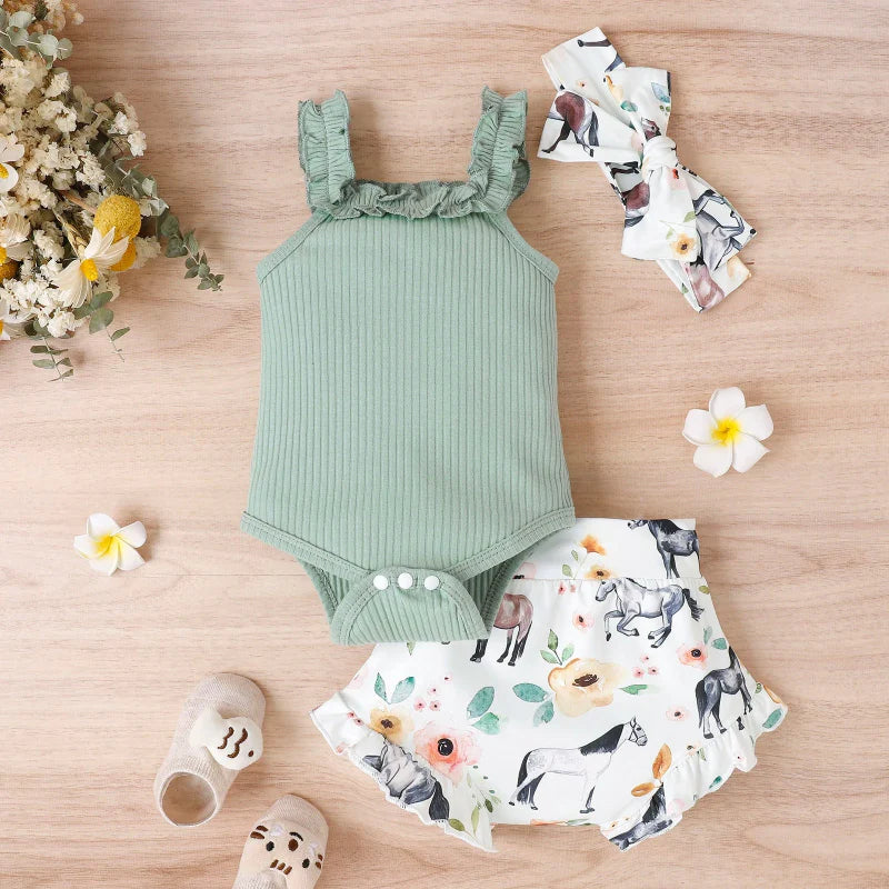 Baby Girl Summer Outfit – Mignon et léger – Ensemble pour bébé