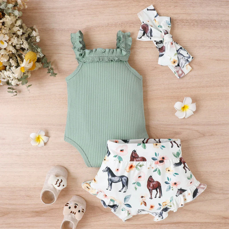 Baby Girl Summer Outfit – Mignon et léger – Ensemble pour bébé